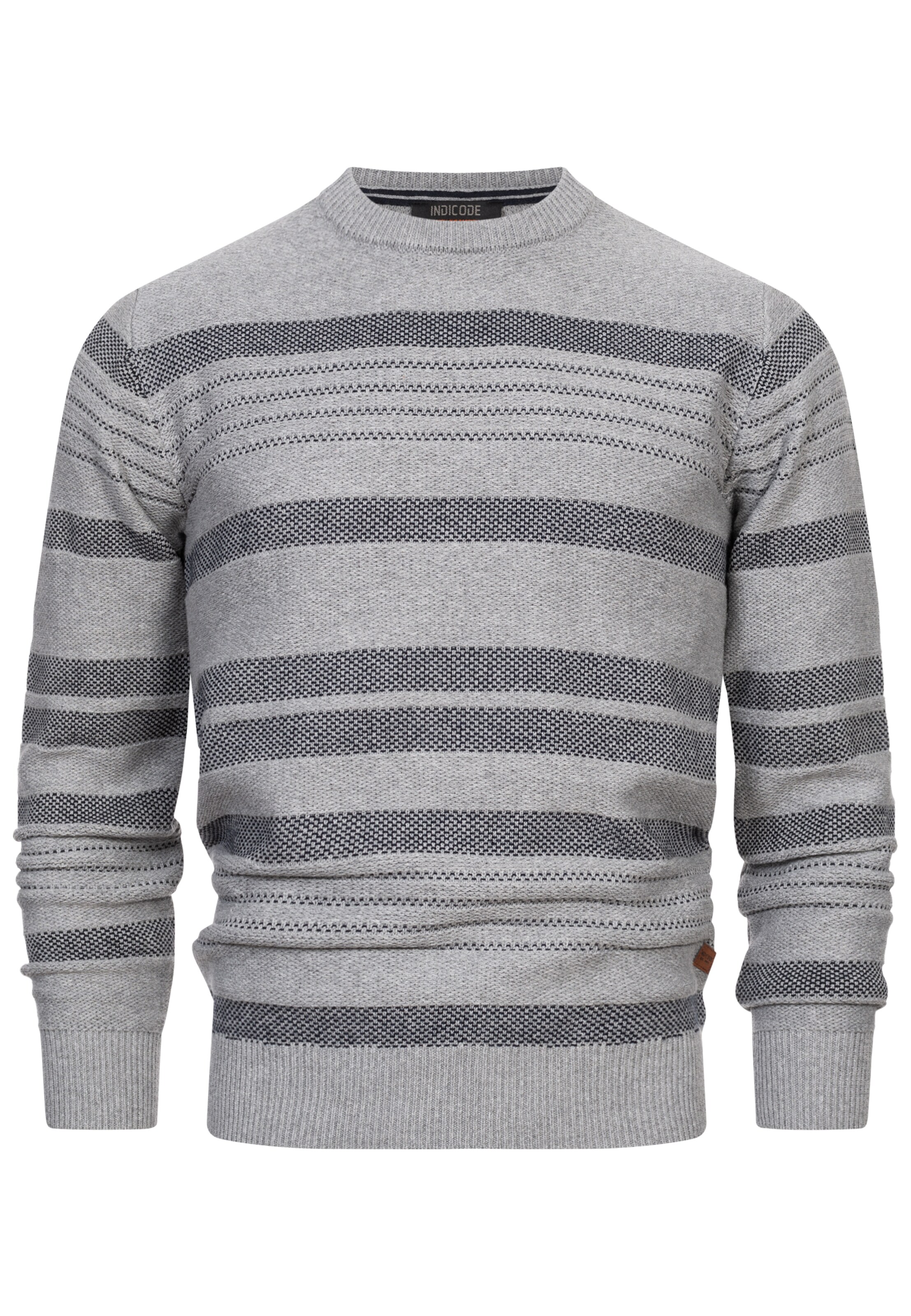 INDICODE JEANS Sweater 'Scott' in Grey: front