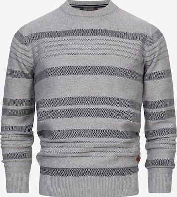 INDICODE JEANS Sweater 'Scott' in Grey: front