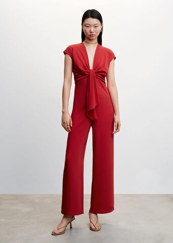 MANGO Jumpsuit 'Cannes' in Rot: predná strana