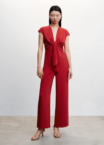 MANGO Jumpsuit 'Cannes' in Rood: voorkant