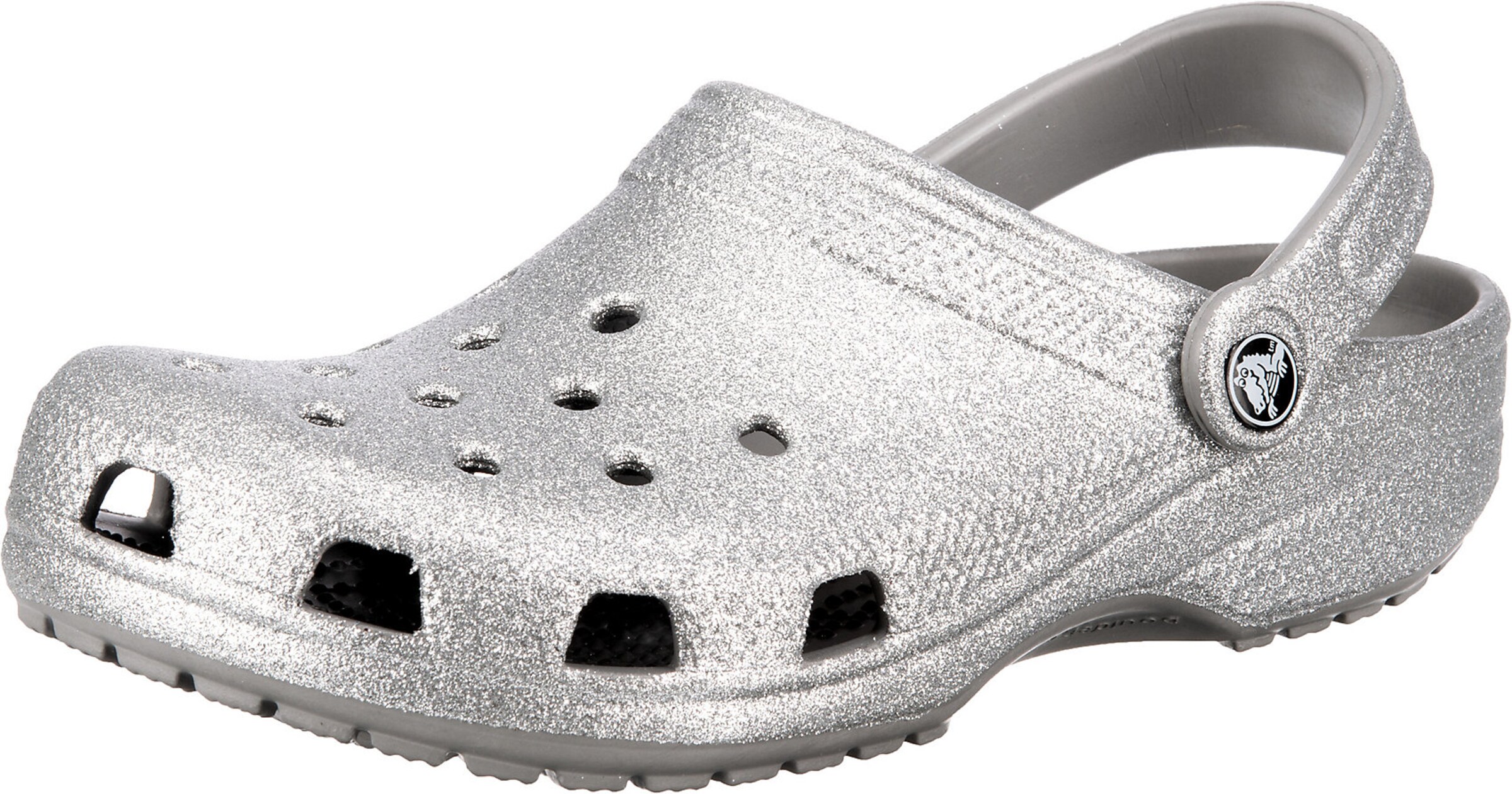 Clogs 'Classic' di Crocs in argento: frontale