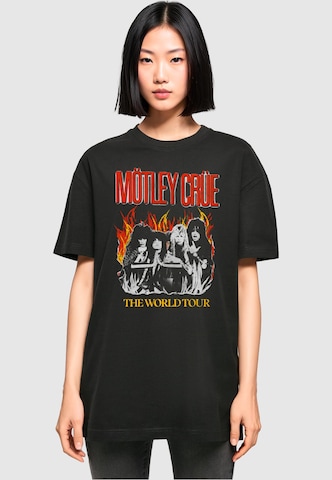 Maglietta 'Motley Crue - Vintage World Tour Flames' di Merchcode in nero: frontale