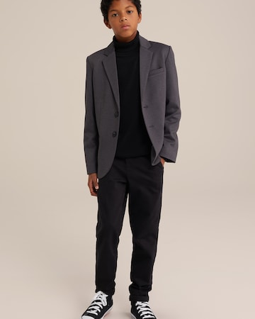 WE Fashion Slimfit Kalhoty – černá
