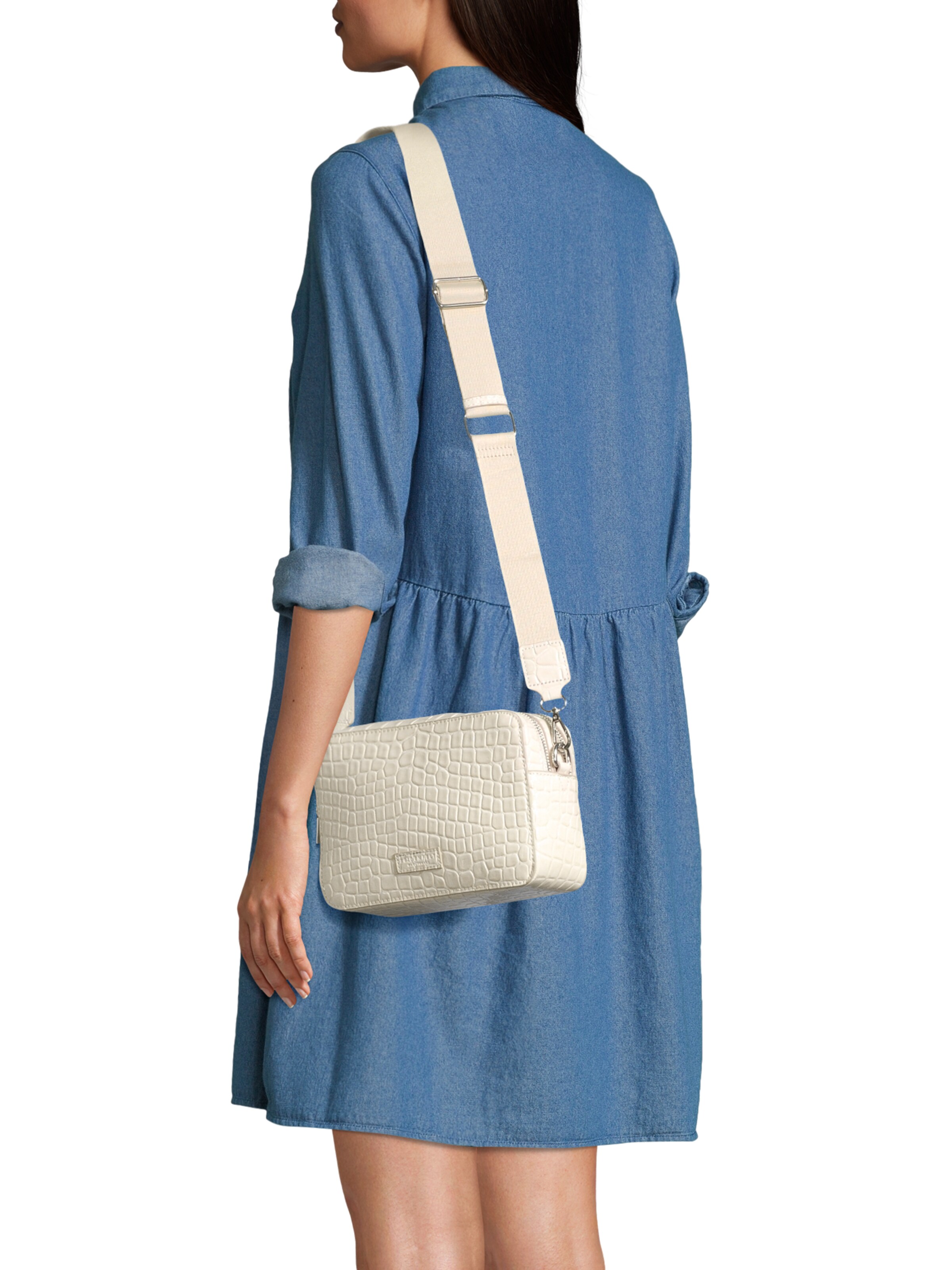 Seidenfelt Õlakott 'Nesna', värv beež: eest vaates