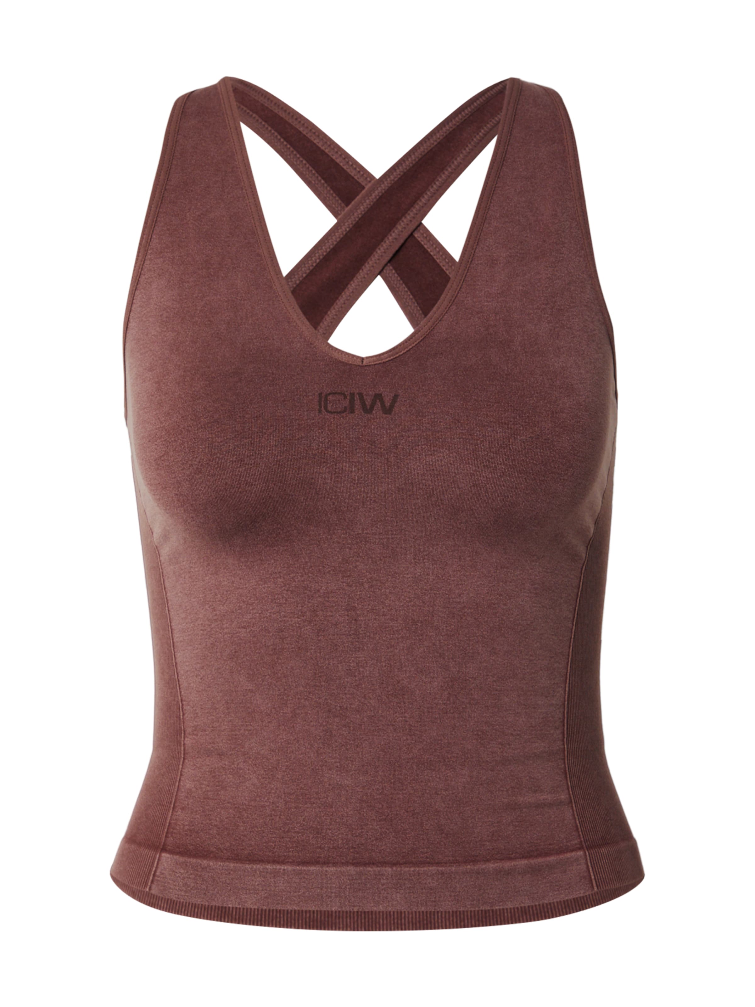 ICANIWILL Top sportowy w kolorze brązowy: przód