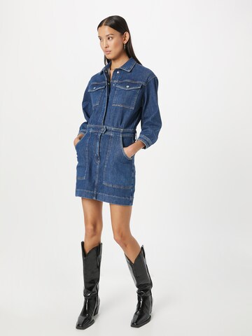 GUESS Shirt Dress in Blue: front