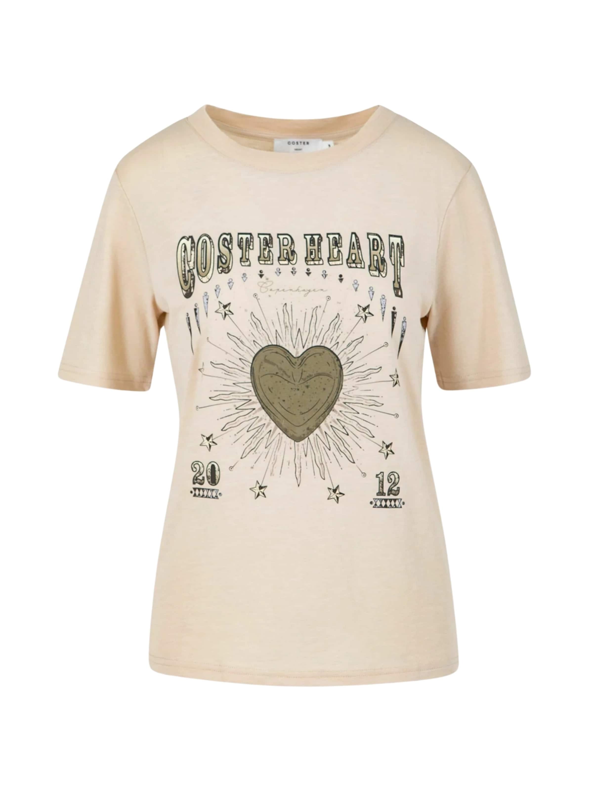 T-shirt Coster Copenhagen en beige : devant
