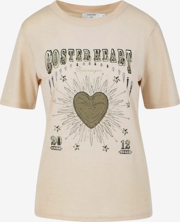 T-shirt Coster Copenhagen en beige : devant