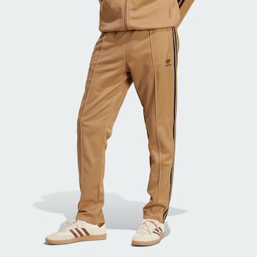 ADIDAS ORIGINALS Regular Trousers 'Adicolor Classics Beckenbauer' in Brown: front