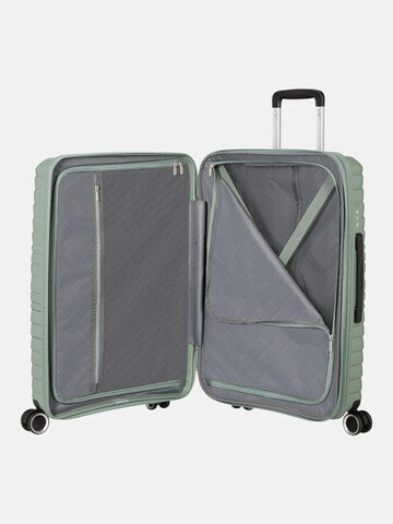 Trolley 'FLYTWIST SPINNER 67/24 TSA EXP' di American Tourister in verde