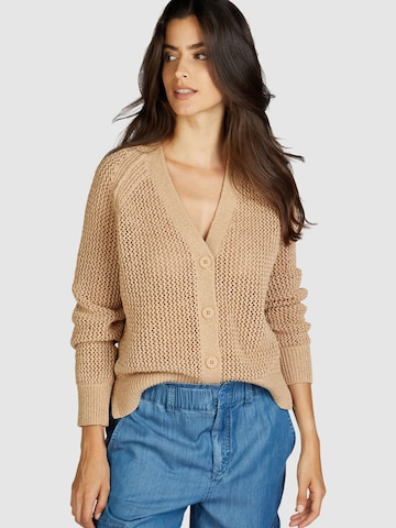 MARC AUREL Gebreid vest in Beige: voorkant