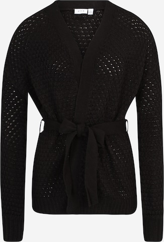 Vila Petite Knit Cardigan in Black: front