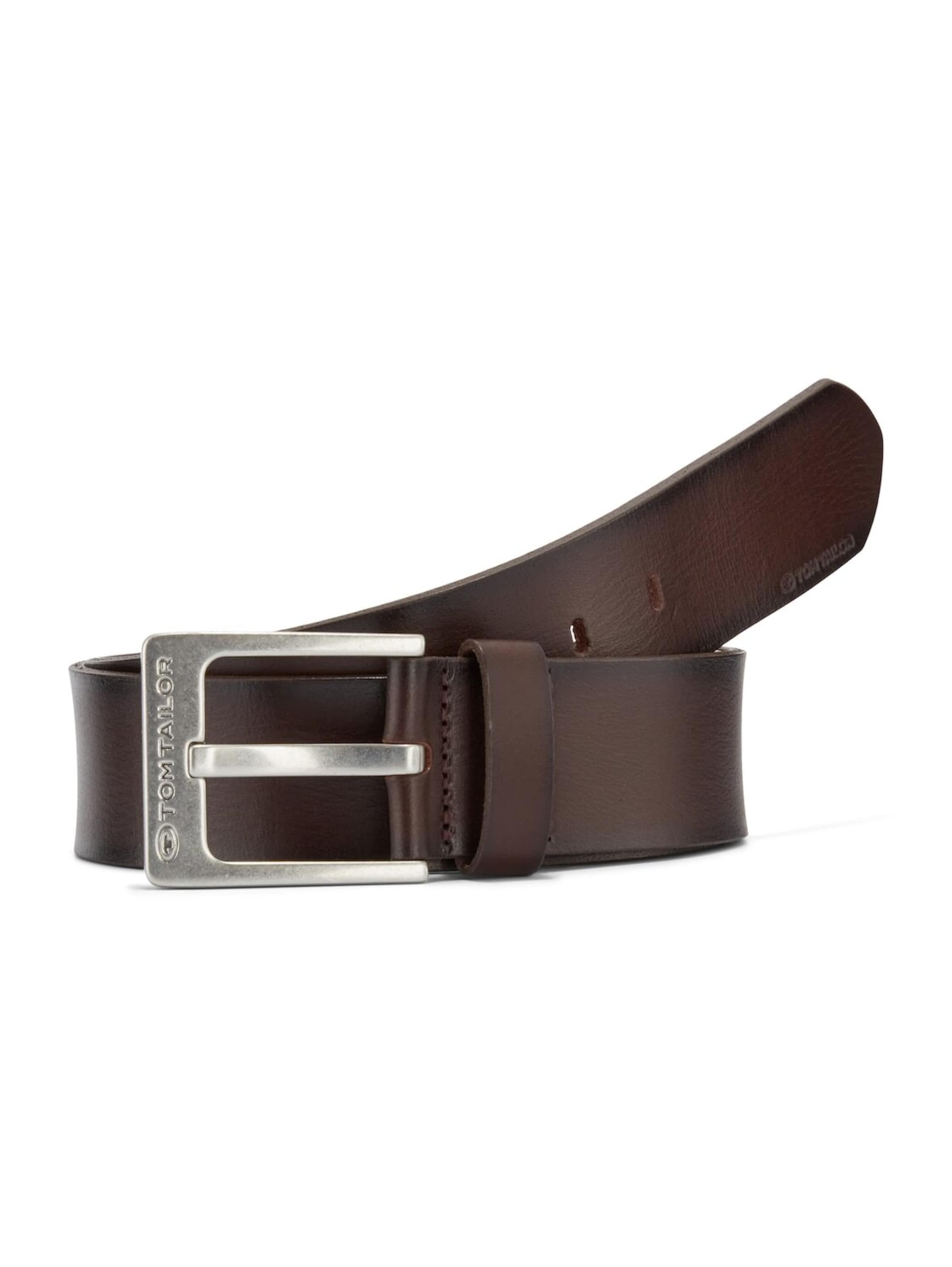 Ceinture 'Calvin' TOM TAILOR en marron : devant