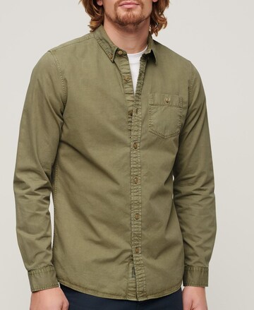 Superdry Regular fit Button Up Shirt in Green