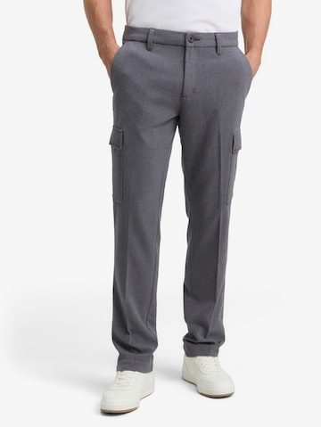 TOM TAILORregular Hlače na crtu - siva boja: prednji dio