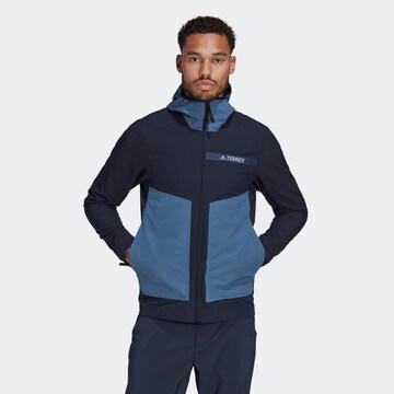 Veste outdoor ADIDAS TERREX en bleu : devant