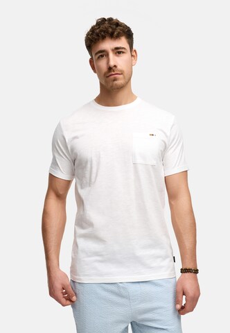 INDICODE JEANS Shirt 'Andorra' in Wit: voorkant