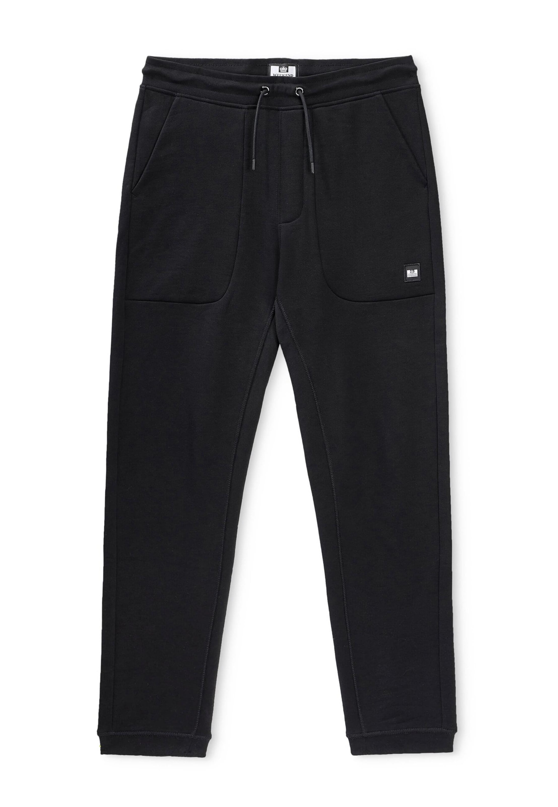 Weekend Offender Tapered Hose 'Rebolledo' in Schwarz: Vorderseite