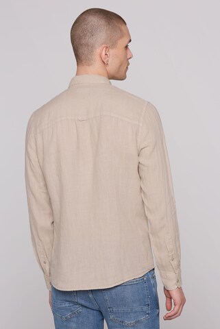 CMPD Super Slim Fit Button Up Shirt in Beige