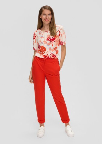 Effilé Pantalon à plis s.Oliver BLACK LABEL en rouge