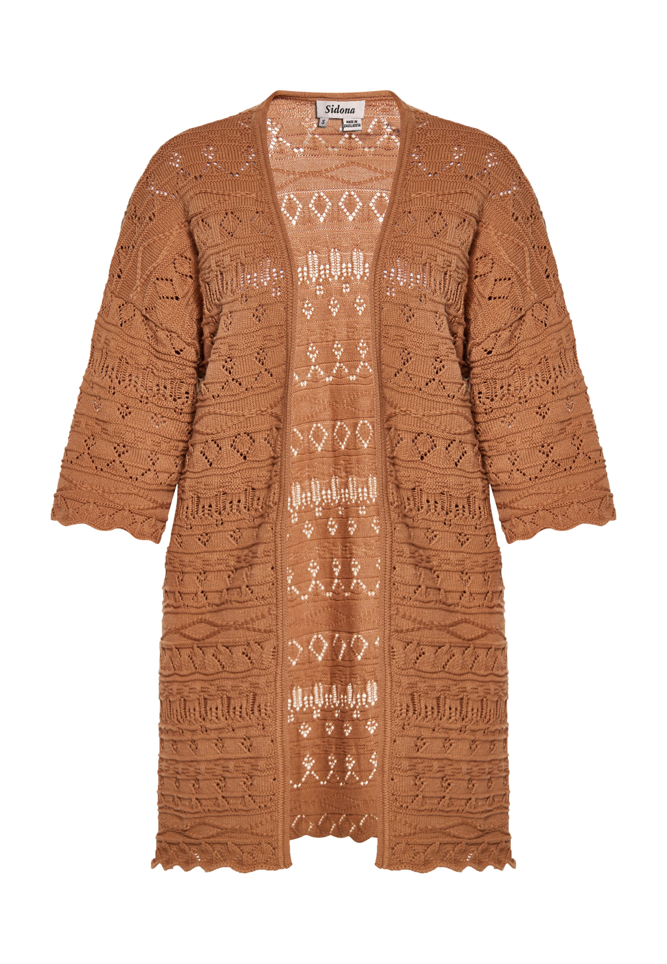 Sidona Kardigan – hnědá: přední strana
