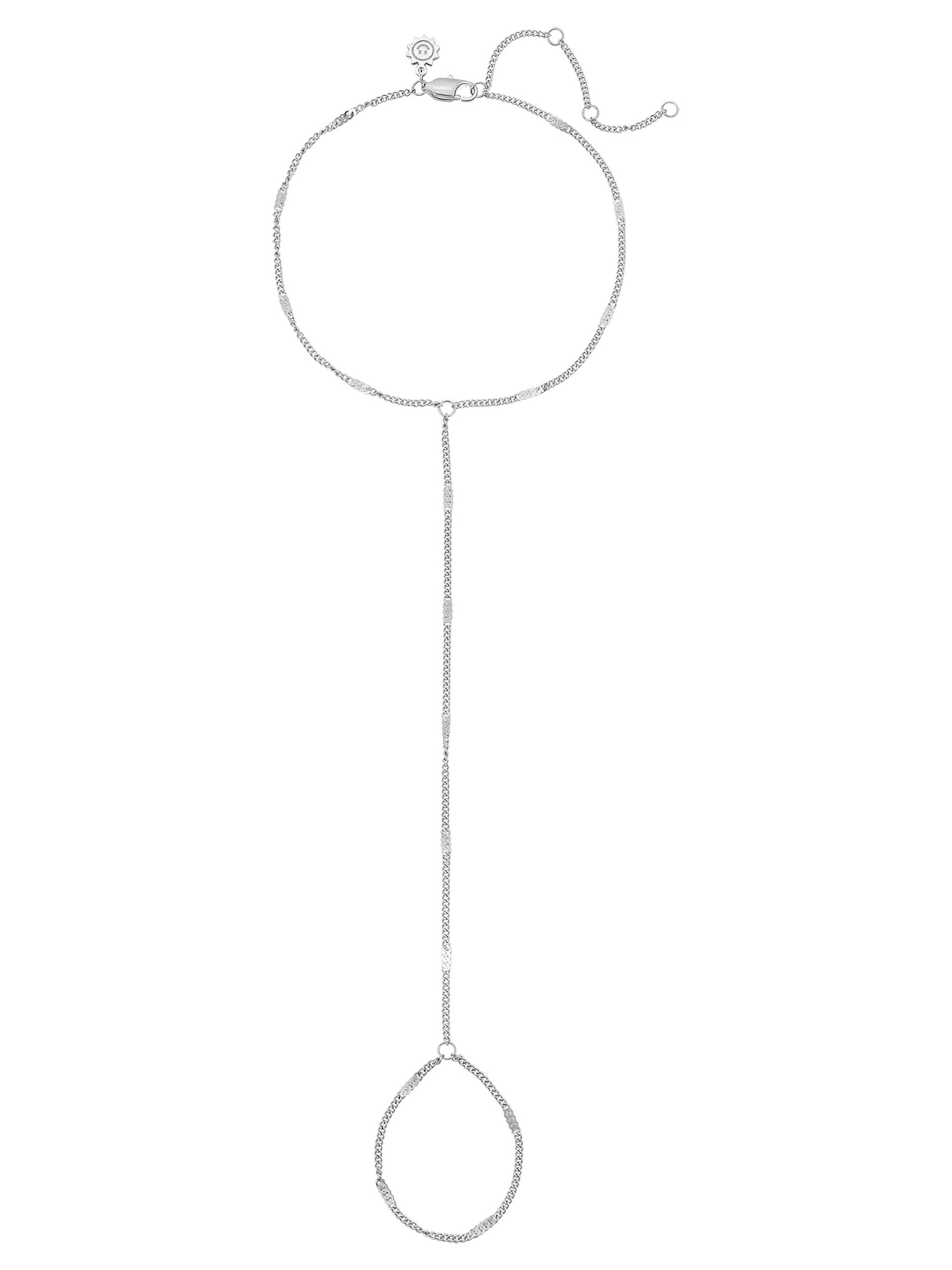 Gioiello per i piedi 'Starburst Toe Chain' di Hey Happiness in argento
