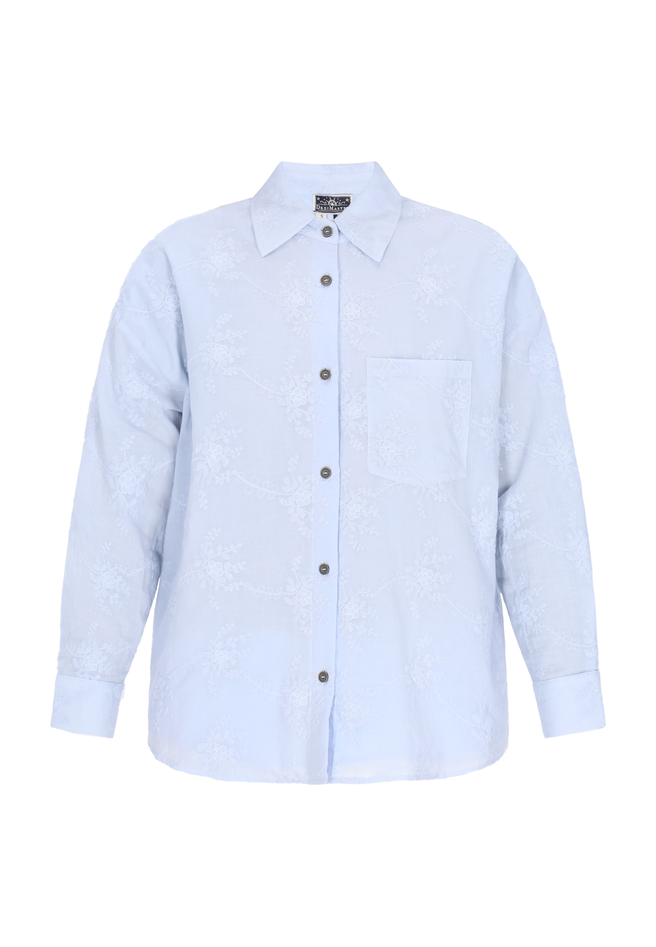 DreiMaster Maritim Bluse in Blau: Vorderseite