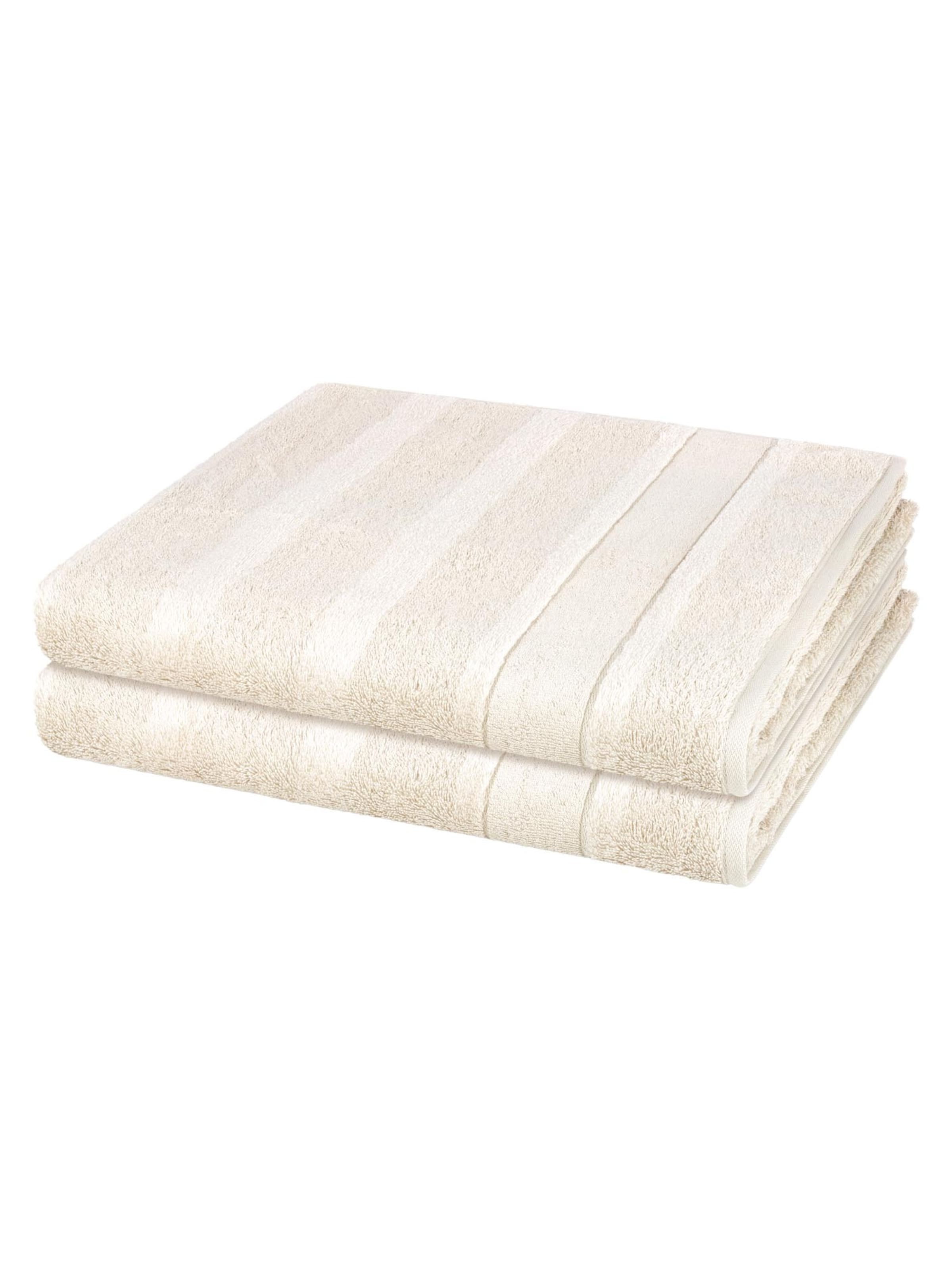 Cawö Towel 'Noblesse' in Beige: front