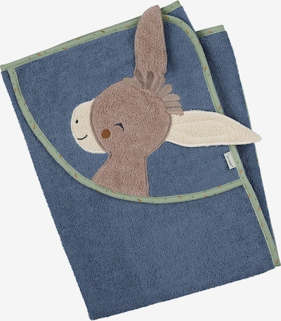STERNTALER Shower Towel 'Emmilius' in Dusty blue / Brown / Cappuccino / Light green / White, Item view