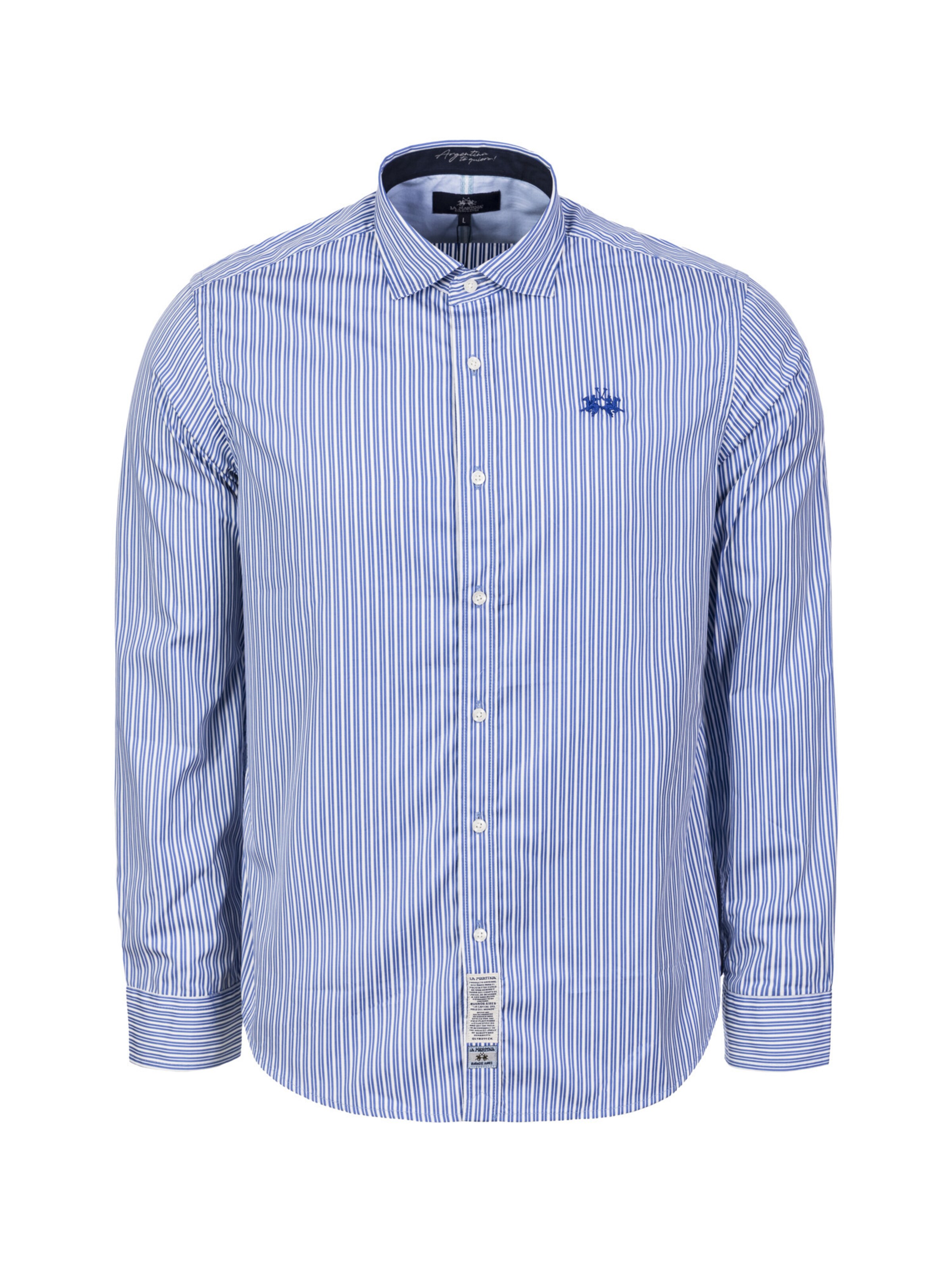 La Martina - Regular Fit Camisa 'MBC013' em azul: frente