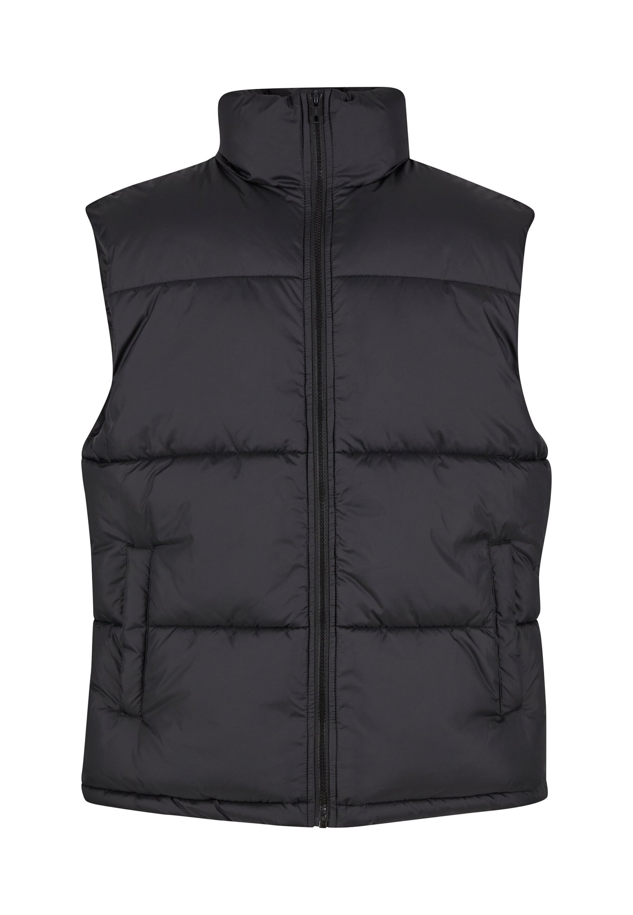 Urban Classics Bodywarmer in Zwart: voorkant