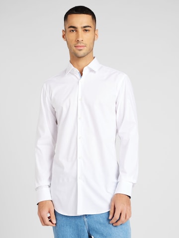 HUGO Slim fit Button Up Shirt 'Koey' in White: front