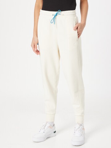 PUMA Tapered Workout Pants 'Infuse' in White: front