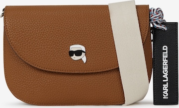 Karl Lagerfeld Umhängetasche 'Ikon Pebble' in Braun: Vorderseite