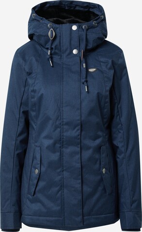 Ragwear Between-Seasons Parka 'Monadde' in Blue: front