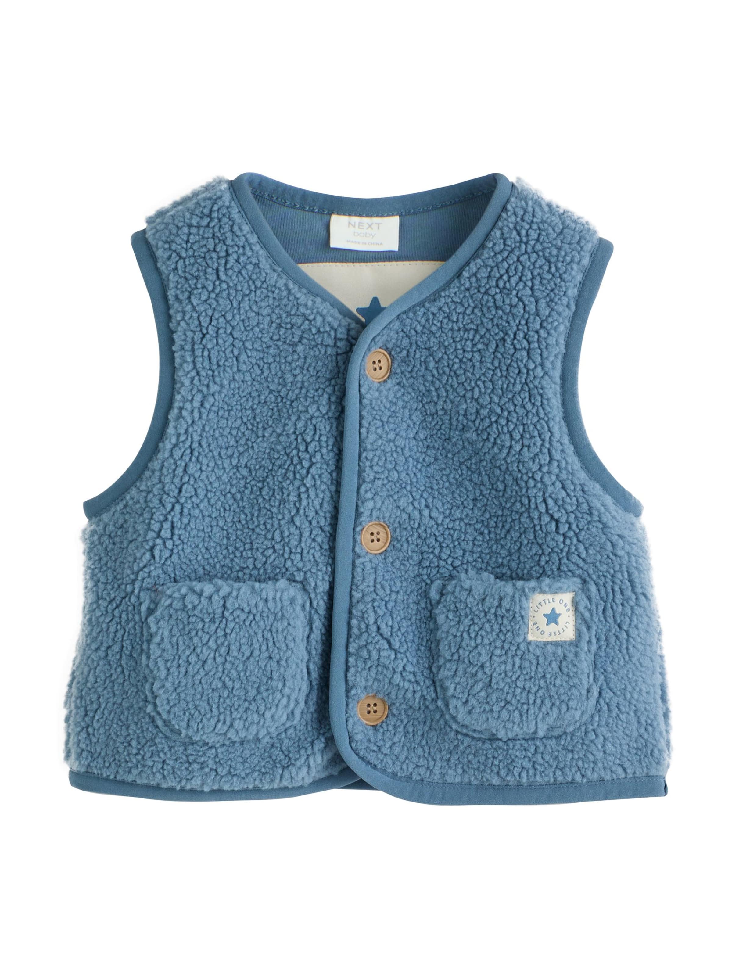 Next Weste in Blau: Vorderseite