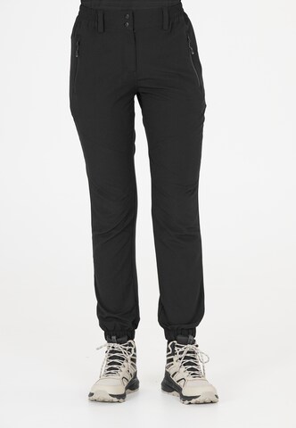 Whistler Tapered Outdoorbroek 'NAIA' in Zwart: voorkant