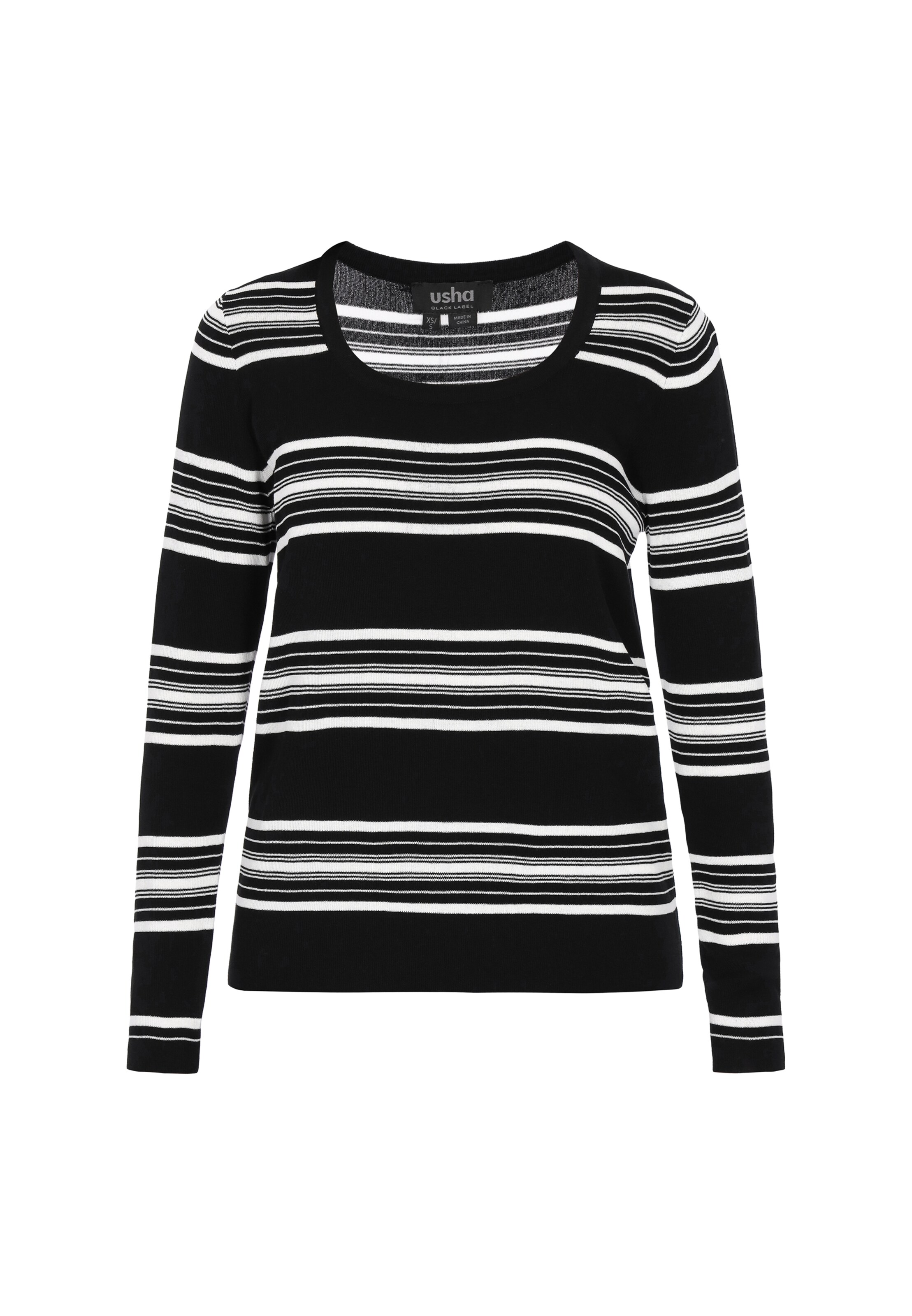 Pull-over usha BLACK LABEL en noir : devant