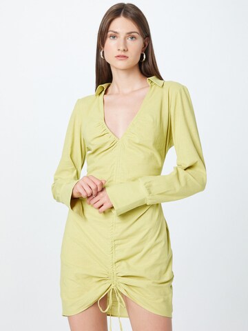 NLY by Nelly - Vestido camisero en verde: frente