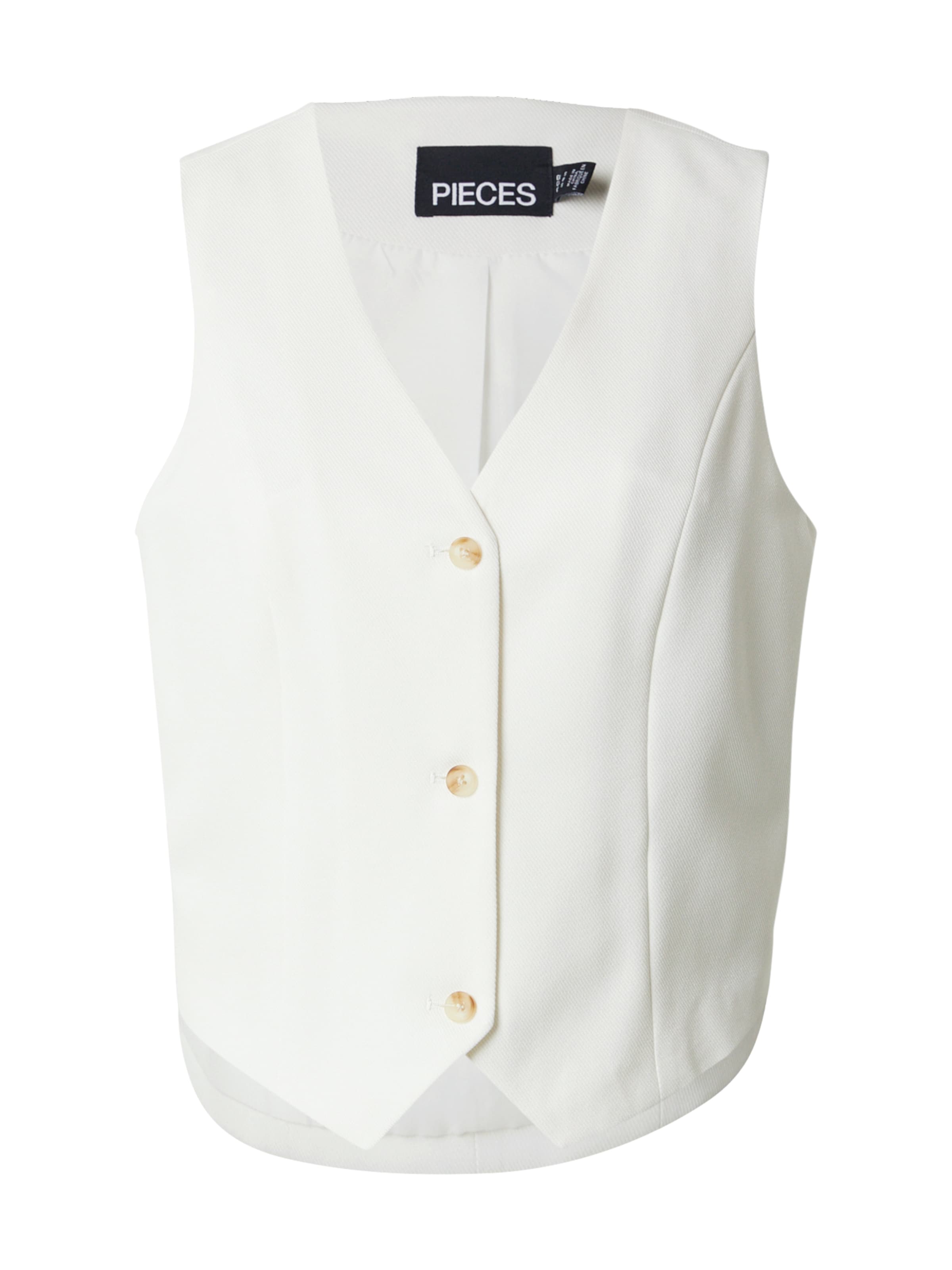 PIECES Γιλέκο κουστουμιού 'PCLAZZY' σε λευκό: μπροστά