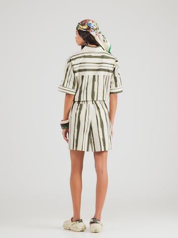 MM by Max Mara Loosefit Bandplooibroek 'PANTEON' in Groen