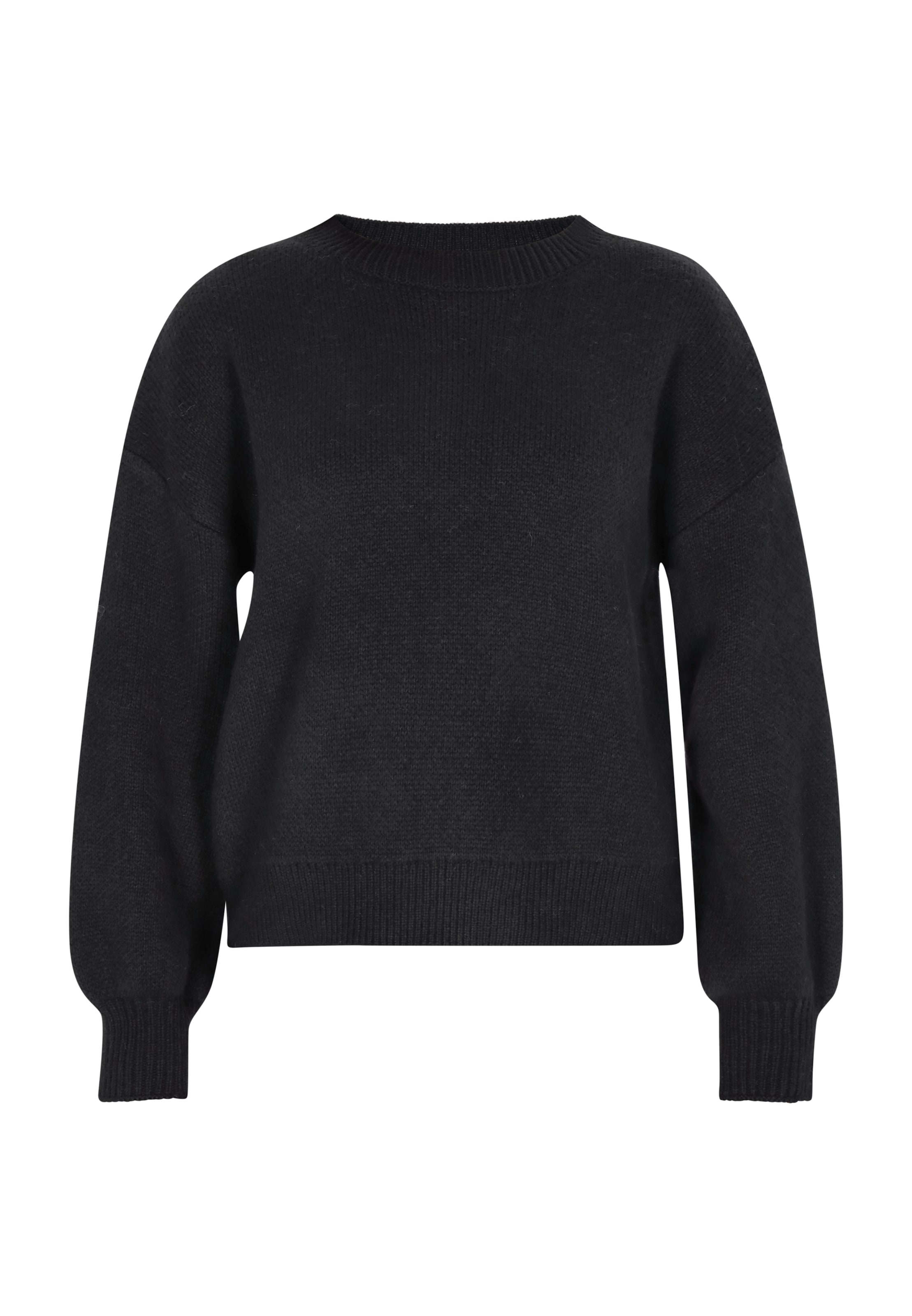DreiMaster Klassik Pullover in Schwarz: Vorderseite