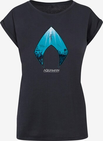 ABSOLUTE CULT Shirt 'Aquaman - Ocean' in Blue: front