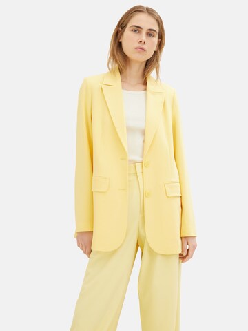 Blazer TOM TAILOR DENIM en jaune : devant