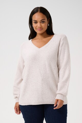 KAFFE CURVE Pullover 'Luela' in Beige: Vorderseite