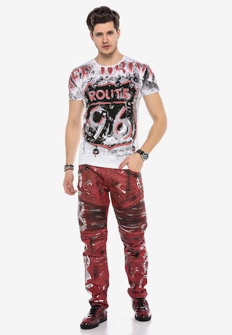 CIPO & BAXX Loosefit Jeans 'CB STRANGE' in Rot