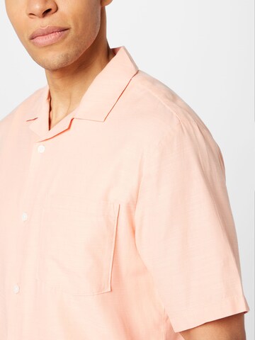 WEEKDAY Regular fit Button Up Shirt in Orange