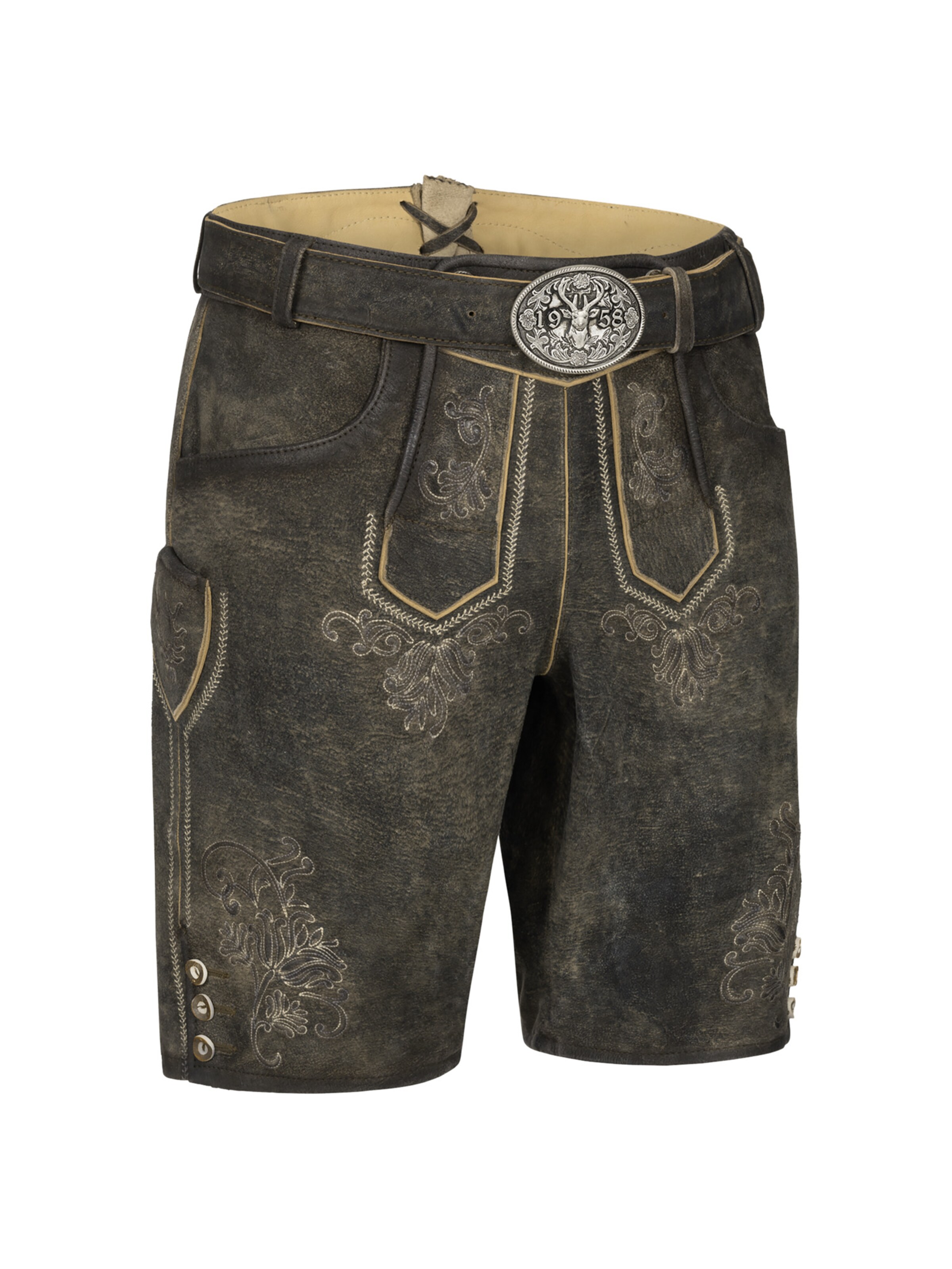 Krüger Buam Regular Trachtenhose 'Arijus' in Grau