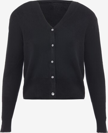 leo basics Knit Cardigan in Black: front