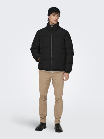 Only & Sons Winter Jacket 'Melvin' in Black